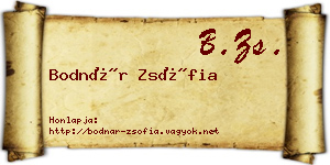 Bodnár Zsófia névjegykártya
